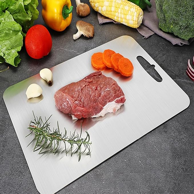 Titanium Cutting Board - 100% Pure Titanium Cutting Boards for Kitchen - Cutting Edge Hygiene & Durability, Cutting Boards for Home Kitchen Cooking (18 inch x 12 inch)