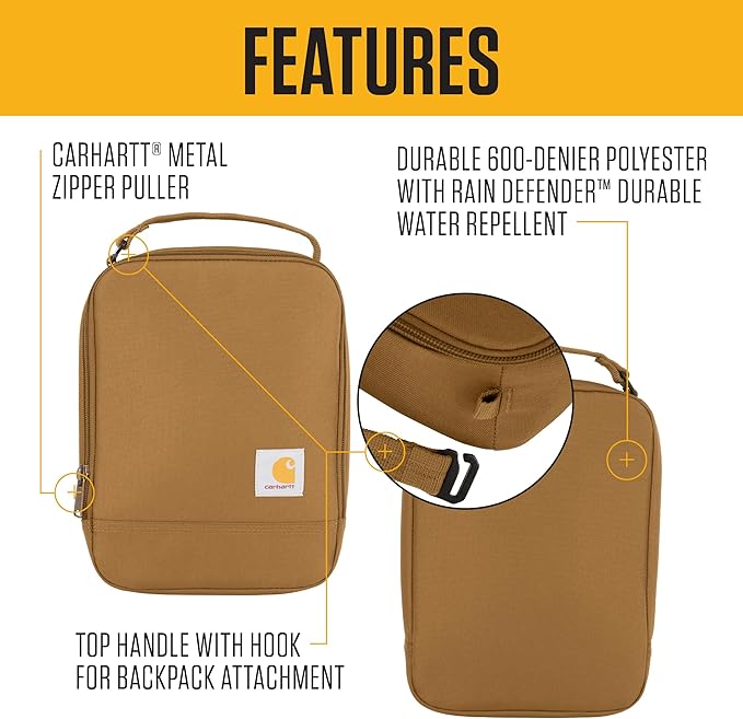 CarharttInsulated Lunch Cooler For Men and Women, Fully Insulated Lunch Pale for Everyday Use, Blind Duck Camo