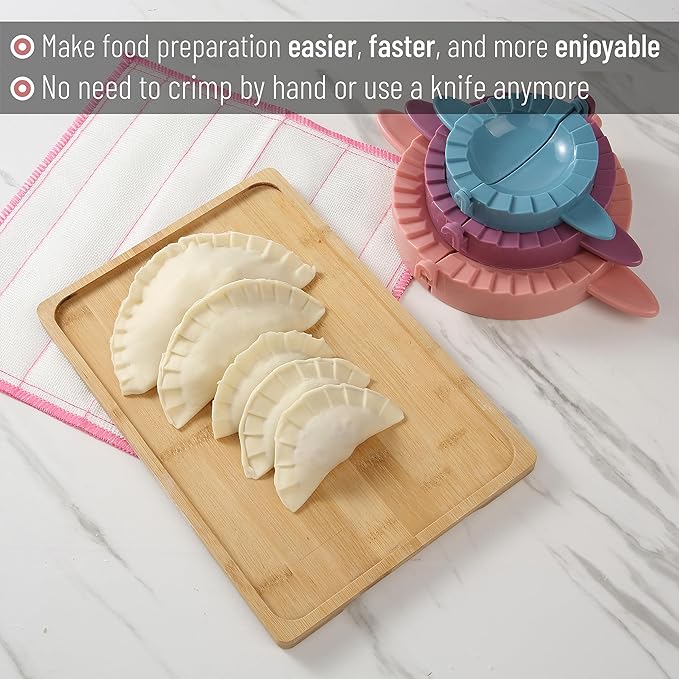 BTaT- Empanada Dough Press Set, 3 Pack, Empanada Press, Empanada Maker Press, Moldes Para Empanadas Maker Press, Dumpling Press, Hand Pie Maker, Hand Pie Molds, Christmas Gifts