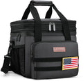 Tactical Lunch Box for Men- Large Insulated Lunch Bag-Expandable Adult Lunch Box with Adjustable Shoulder Strap-Large Lunch Tote Bag for Work Camping Fishing (Black)