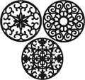 GASARÉ, Extra Large, Thick, 10" Silicone Trivets for Hot Dishes, Pots, and Pans, Hot Pads for Countertops, Flexible, Dishwasher Safe, 10 x ¼ Inches, Set of 3, Black