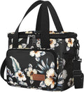 Femuar Lunch Bags for Women/Men, Insulated Lunch Bag for Work Office Picnic - Lunch Cooler Bag Leakproof Lunch Box with Adjustable Shoulder Strap - Hibiscus