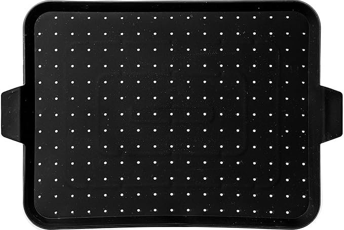 Baking & Splatter Screen for Frying Pan Beckon Ware | USA Brand | 17.5 x 12 Inch Black, Multi-Use Silicone Baking Rack for Oven, and Stove – Grease Splash Guard, Baking Supplies, Pastry Sheet