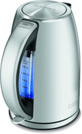 Cuisinart 1.7-Liter Electric Kettle, Cordless Electric Tea Kettle, 1500-Watts for Fast Heat-Up of Water, Stay Cool Nonslip Handle, Auto Shutoff, Removable Filter, JK-17P1, Stainless Steel