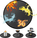 36" Round Fire Pit Mat for Solo Stove Bonfire/Under Grill Mat, 4 Layers Fireproof Waterproof Oil-Proof, BBQ Mat, Portable, Deck Patio Grass Smoker