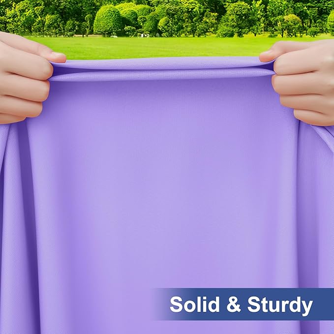 homing Rectangle Table Cloth Cover, Waterproof Polyester Elastic Fitted Tablecloth, Fits for 4 Foot Folding Tables, Washable Table Protector for Picnic, Camping, Outdoor (Lavender, 24" x 48")