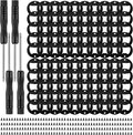 100 Set DIY Bottle Opener Kit - Stainless Steel Metal Opener Inserts for Wood (Black)