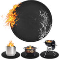 36" Round Fire Pit Mat for Solo Stove Bonfire, Fireproof Mats for Under Reusable Oil-Proof Waterproof BBQ Pad for Deck Patio Grass Outdoor Indoor Grill Solo Stove Accessories