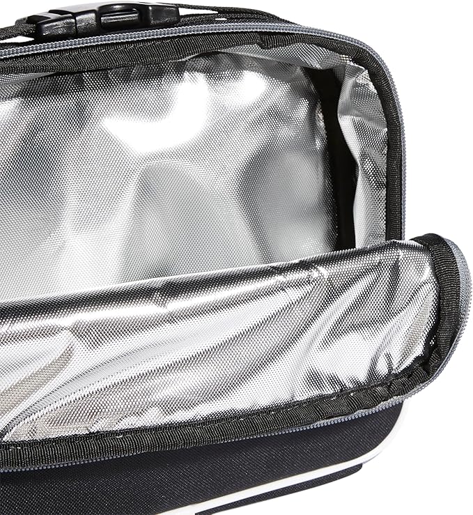 adidas Unisex Foundation Insulated Lunch Bag, Black/White, ONE SIZE