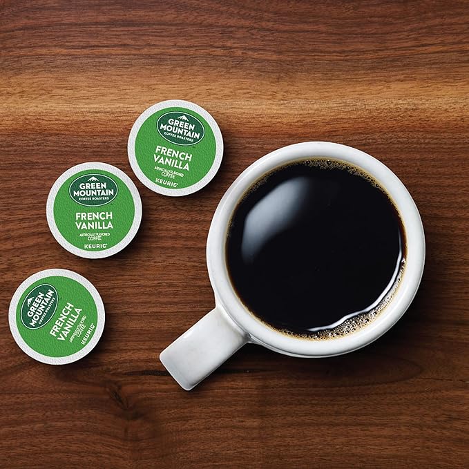 Green Mountain Coffee Roasters French Vanilla Keurig Single-Serve K-Cup pods, Light Roast Coffee, 72 Count