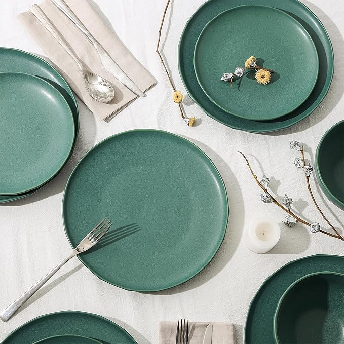 Stone Lain Rio 12-Piece Dinnerware Set Stoneware, Green