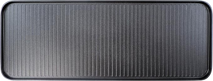 Swissmar Replacement Grill/Griddle Top Plate for Swivel Raclette – Reversible Aluminum Tabletop Grill Plate for Indoor Electric Grilling, BBQ, Sizzling Tabletop Hot Plate and Griddle Cooking