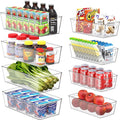 Simple Houseware Pantry Bins Storage Organizer, 8 Packs (4 Medium & 4 Large)