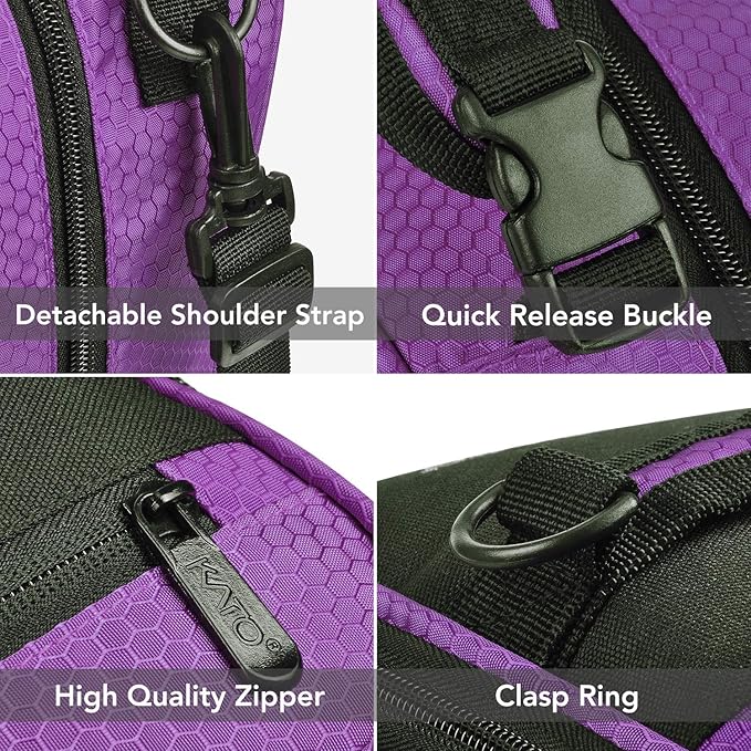 Tirrinia Expandable Insulated Lunch Bag for Men Women – Leakproof Reusable Cooler LunchBox for Kids & Adults with Shoulder Strap, Perfect for Work, School, Office, Travel,Purple