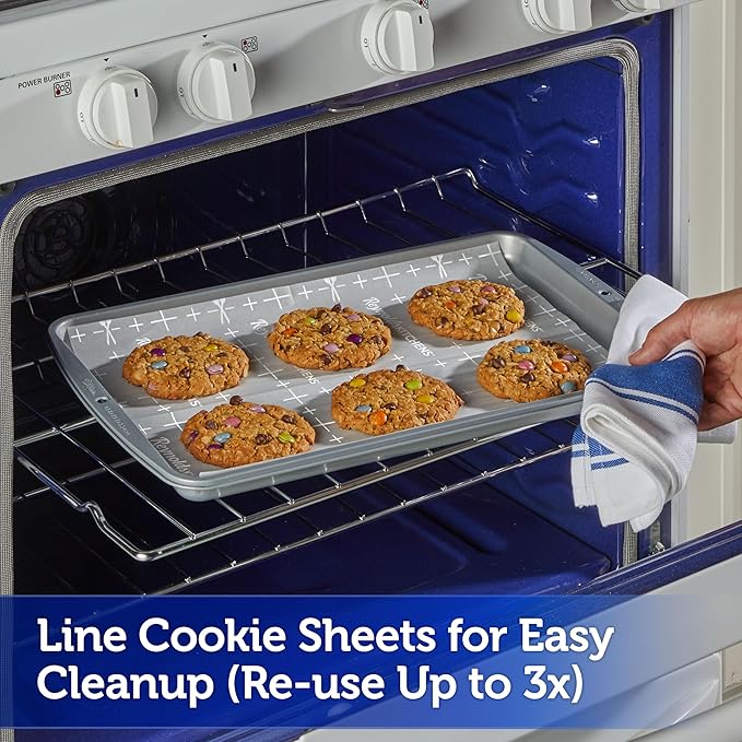 Reynolds Kitchens Cookie Baking Sheets, Pre-Cut Parchment Paper,25 Count, 100 Total Sheets (Pack of 24)
