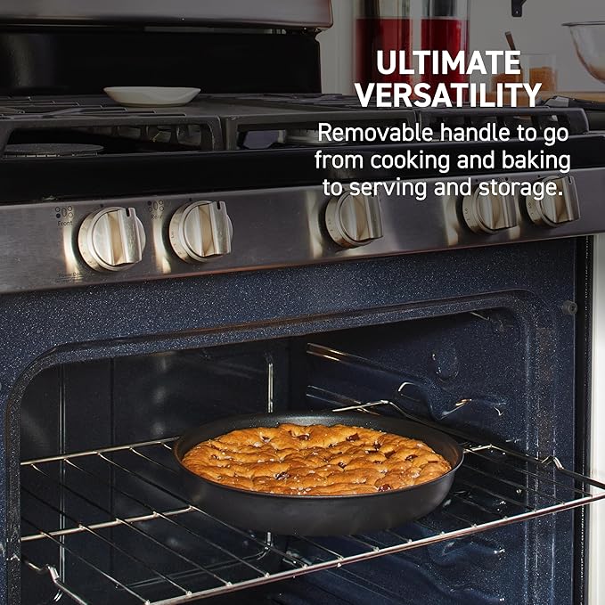 T-fal Ingenio Expertise Non Stick Cookware Set 8 Piece, Induction, Oven Broiler Safe 500F, Stackable Cookware, Pots and Pans, RV, Camping, Fry Pans, Dishwasher Safe, Detachable/Removable Handle Black