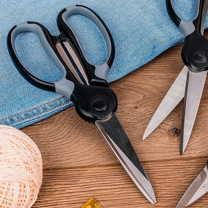 Titan Industrial Grade Heavy Duty Scissors Multipurpose Shears for Sewing and Crafting Durable Easy to Use Stainless Steel Blades with Comfortable Handles for Reliable Precision Cutting