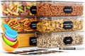 Chef's Path Airtight Food Storage Container Set (Set of 6) - Ideal for Pasta, Spaghetti & Noodles - Pasta Containers for Kitchen Organization and Storage - Plastic Canisters with Durable Lids