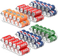 Simple Houseware Soda Can Organizer and Dispenser for Refrigerator / Pantry, Clear, Set of 6