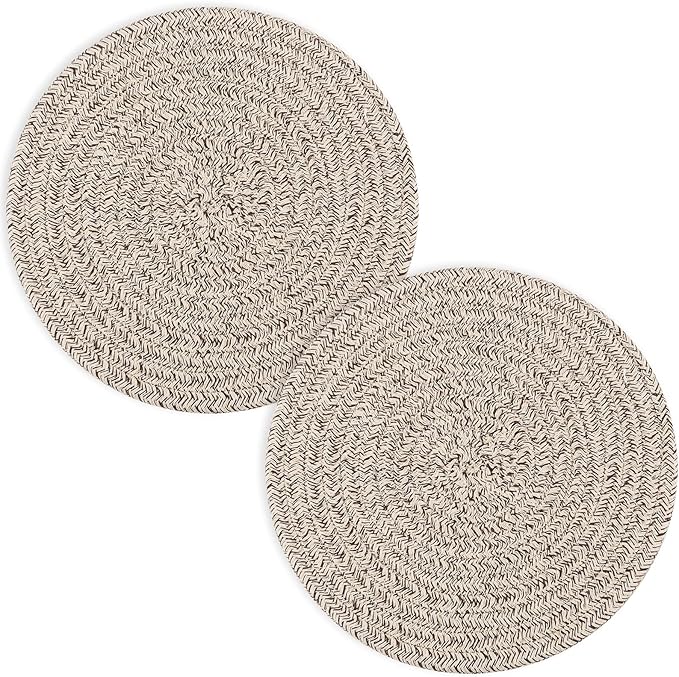 Trivets for Hot Dishes, Pots and Pans, 8 Inches Hot Pads 5 Pcs, Pot Holders for Kitchen, Heat Resistant Mat Protect Counter, Coasters Set Home Essentials Farmhouse Decor (Brown)