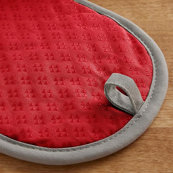 KitchenAid Asteroid Pot Holder 2-Pack Set, Fire Red, 6.5"x10"