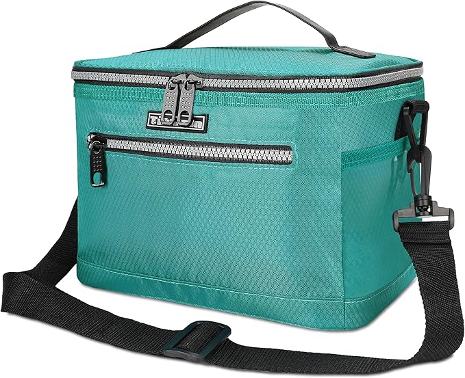 Tirrinia Insulated Lunch Box for Men/Women, Leakproof Lunch Bag for School Work, Large Lunch Tote Kids Boys Girls Back to School, Soft Reusable Cooler Office Picnic Beach Camping with Shoulder Strap