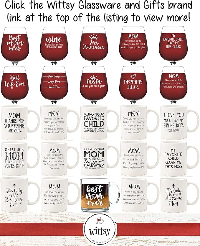 One Awesome Mom Funny Coffee Mug - Gifts for Mom, Women - Best Mom's Gifts from Daughter, Son, Kids, Husband - Cool Birthday Present Idea for New Mother, Wife, Her - Novelty Mom's Mug, Cup