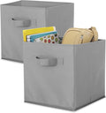 Whitmor, Gray, Collapsible Cubes, 10" L x 10" W x 10" H, Set of 2
