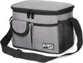 Tirrinia Insulated Lunch Bag for Women Men, Leakproof Lunch Box Containers for Adult, Work, School, Soft Lunchbox for Kids,Boys, Adult Cooler Bag for Picnic Hiking Beach,Gray