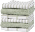 KAF Home Premium Kitchen Towels (18" x 28"), Large 100% Cotton, Flat & Terry Absorbent Dish Towel Set (Sage, 18 x 28-6 Pack)
