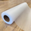 EVALAND 17.7" x 33 FT Non-Slip Shelf Liner, Non-Adhesive, BPA-Free, Waterproof Pantry Liner for Shelves, Easy to Cut, Oil-Proof Shelf Liners for Kitchen, Cabinets, Drawers, Refrigerator, Clear
