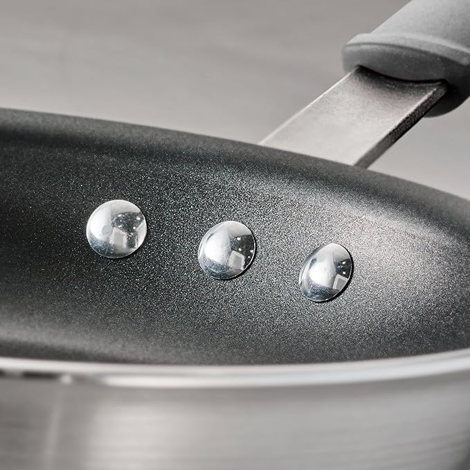 Tramontina Professional 12-Inch Non Stick Large Frying Pan, Heavy-Gauge Aluminum Skillet with Reinforced Nonstick Coating, Gray Handle, Dishwasher and Oven Safe