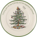 Spode Christmas Tree Sentiment Plate, 10.5-Inch Porcelain Dinner & Appetizer Dish, Holiday-Themed Serving Plate, Microwave & Dishwasher Safe, Festive Collectible Seasonal Dining