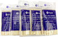 250 Count | KingSeal Natural Bamboo Wood Candy Apple Skewers, Sticks, 5.5 Inch x 6.5mm diameter, Blunt Point for Safety, Retail Pack - 5 Packs of 50 (250 Count)