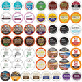 Perfect Samplers Dark Roast Coffee Pods Variety Pack Sampler, Assortment Of Extra Bold Single Serve Pods For K Cup Brewers, 50 Count