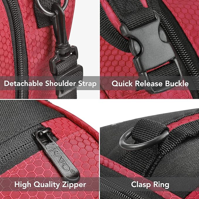 Tirrinia Expandable Insulated Lunch Bag for Men Women – Leakproof Reusable Cooler LunchBox for Kids & Adults with Shoulder Strap, Perfect for Work, School, Office, Travel,Red