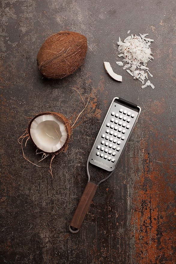 Microplane Master Series Wood Handle Stainless Steel Frame Extra Coarse Blade Cheese Grater