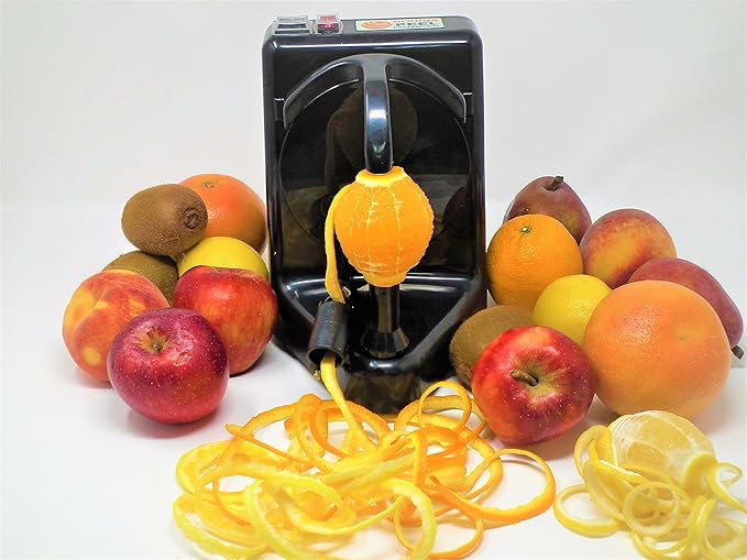 Pelamatic - Automatic Fruit & Vegetable Peeler | Electric Apple Peeler | Fast & Efficient | Rust-Resistant Stainless Steel | Easy Cleanup, Black, One Size, Plastic