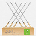 23.5" Long 304 Stainless Steel Skewers for Kabobs with Wood Handle,Heavy Duty Wide Flat Metal Kebab Skewer,Kabob Skewers for Grilling,BBQ Barbecue Skewer Reusable for Outdoor Grill（6 PCS）