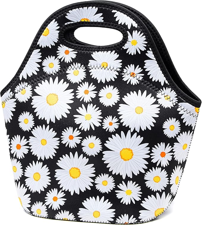 Neoprene Lunch Bag for Women Insulated Lunch Tote Bags Washable Lunch Container Box for Work Picnic Lightweight Meal Prep Bags for Men
