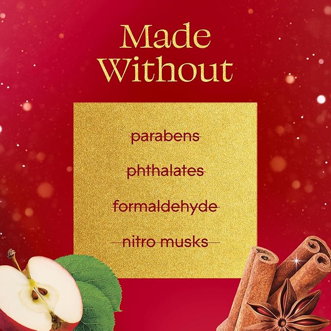 Glade 3-Wick Scented Candle Jar, Warm Apple & Spices, Air Freshener Infused with Essential Oils, 6.8 Oz, 3 Count