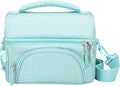 Bentgo Deluxe Lunch Bag - Durable and Insulated Lunch Tote with Zippered Outer Pocket, Internal Mesh Pocket, Padded & Adjustable Straps, & 2-Way Zippers - Fits Most Lunch Boxes (Coastal Aqua)