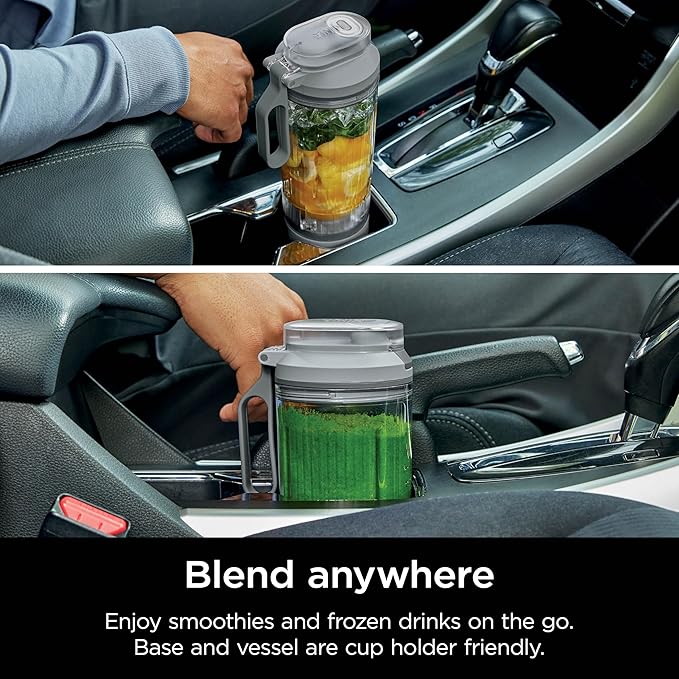 Ninja Blast Max, Portable Blender + Twist & Go, Personal Smoothie, Blend, Ice Crush, 3 Programs, Cordless, 22 oz removable Vessel, Dishwasher Safe, Leakproof, Silver, BC251SL