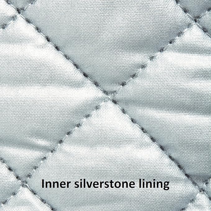 DII Basic Terry Collection 100% Cotton Quilted, Oven Mitt, Mineral Gray, 2 Piece