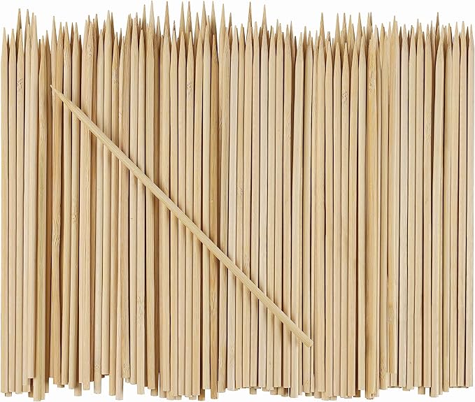 GUSTO [8 Inch - 100 Count] Bamboo Skewers for Shish Kabob, Grilling, Fruits, Appetizers, and Cocktails (Formerly Comfy Package)
