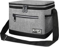 Tirrinia Insulated Lunch Box for Men/Women, Leakproof Lunch Bag for School Work, Large Lunch Tote Kids Boys Girls Student Back to School, Soft Cooler Office Picnic Beach Camping for Adults,Light Grey