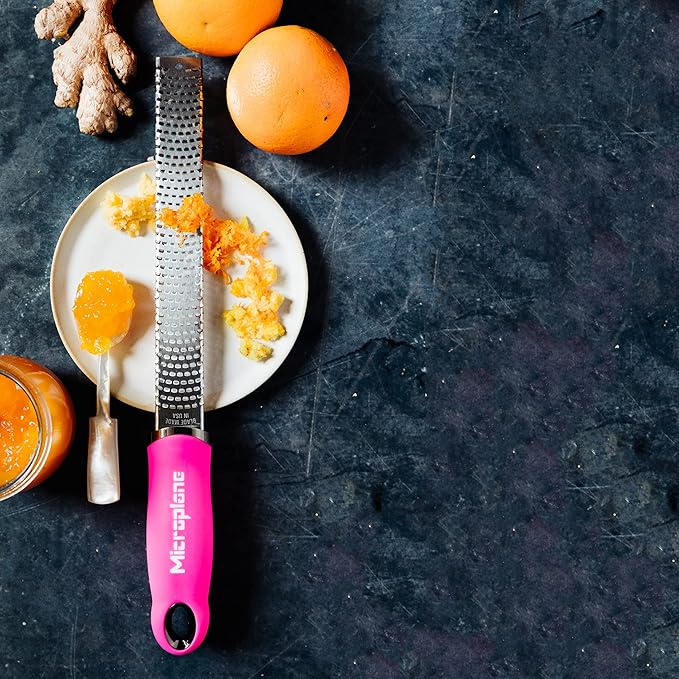 Microplane Premium Classic Citrus Zester and Cheese Grater - Neon Pink