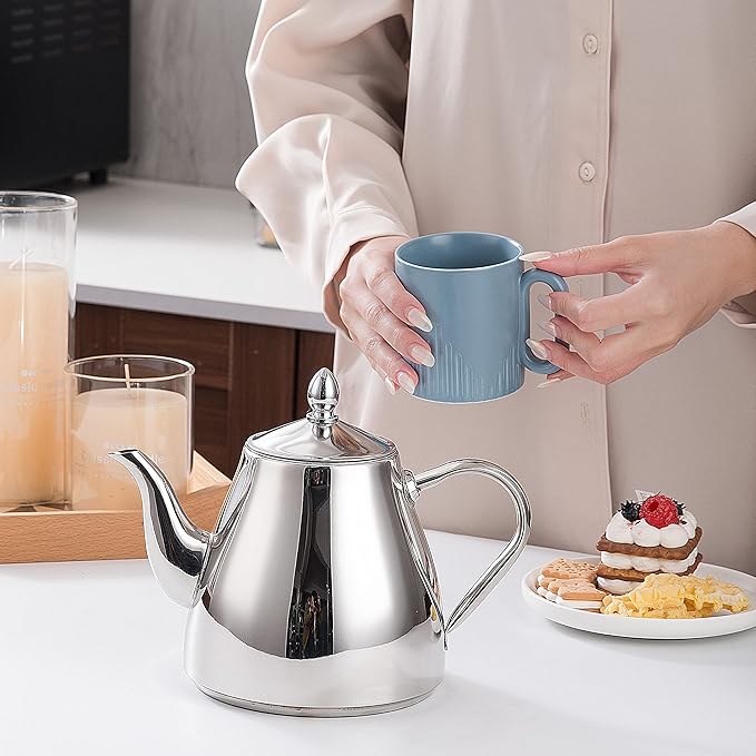SANQIAHOME Stainless Steel Teapot Coffee Servers 1500ml