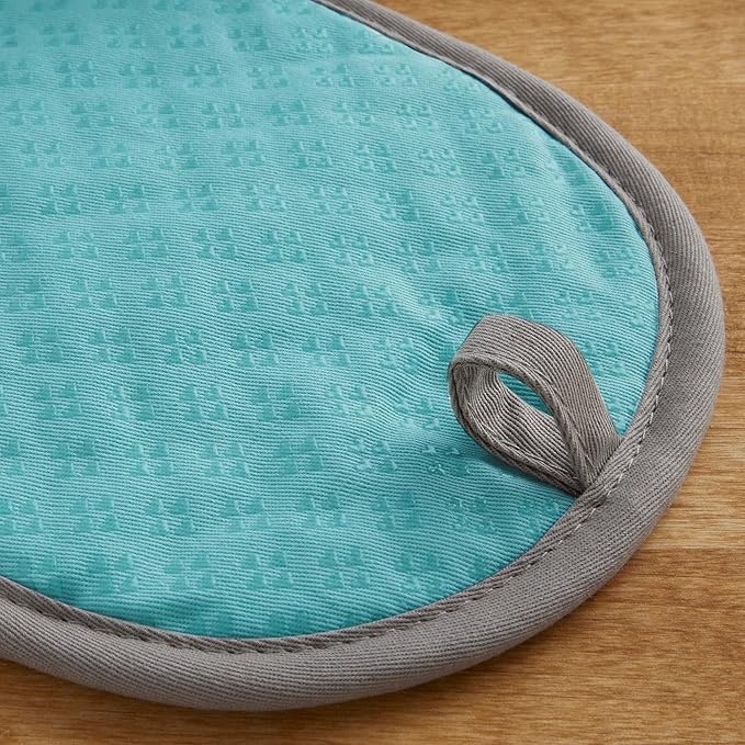 KitchenAid Asteroid Pot Holder 2-Pack Set, Aqua, 6.5"x10"