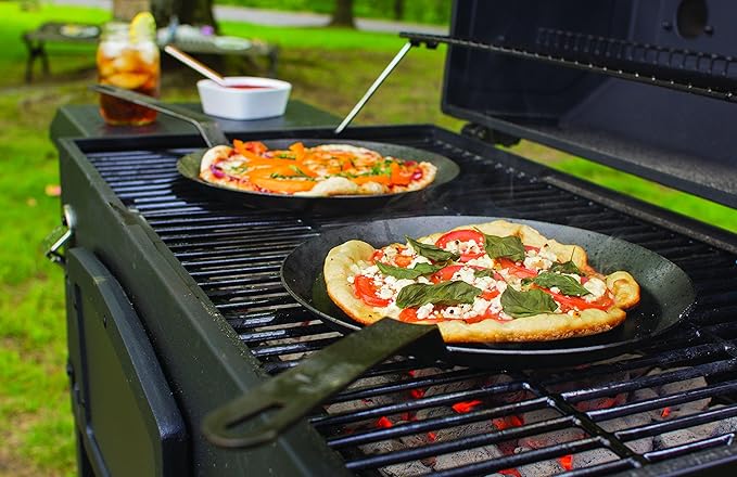 Lodge Pre-Seasoned Carbon Steel Skillet - Use in the Oven, on the Stove, on the Grill, or Over a Campfire - 8 Inch